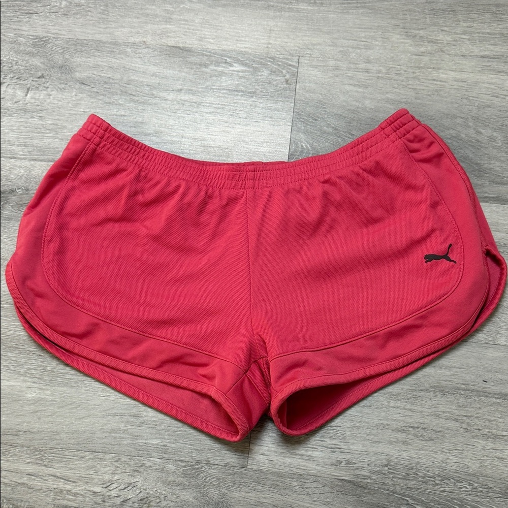 Puma Women's Coral Pink Athletic Running Shorts